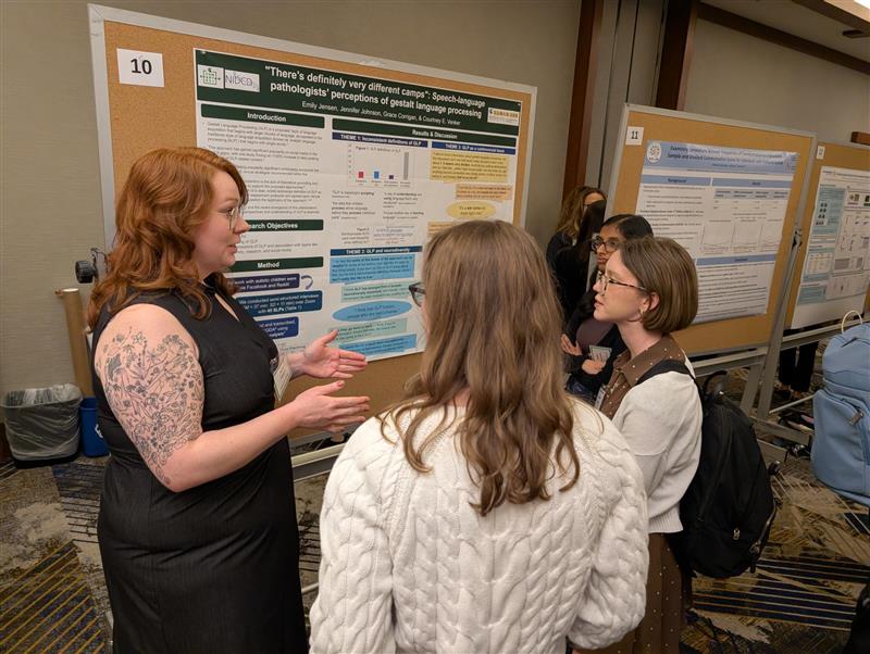 Emily J. PhD, presenting her poster